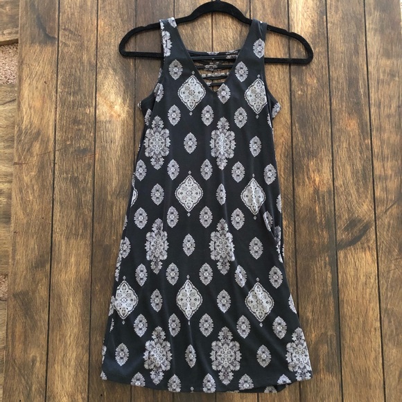 Boho Ribbed Patterned Dress - Picture 1 of 3